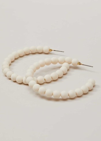 Phase Eight Matte Bead Hoop Jewellery White USA | 2417893-IK